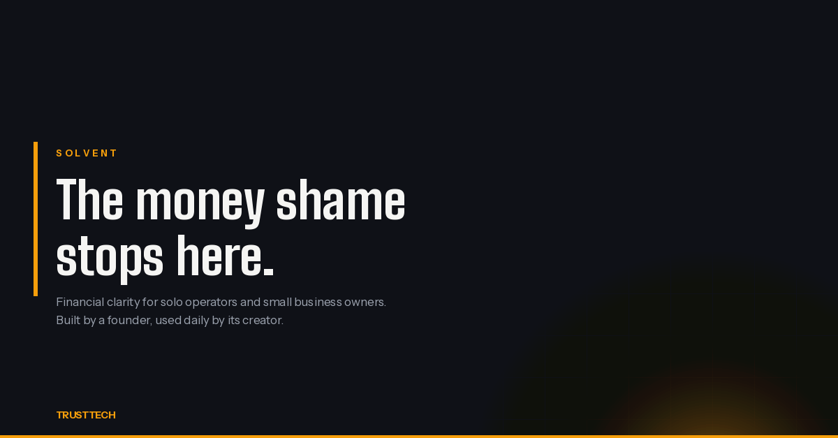 Solvent — The money shame stops here.